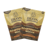 Two packages of BRAYN Adaptogenic Mocha on a white background